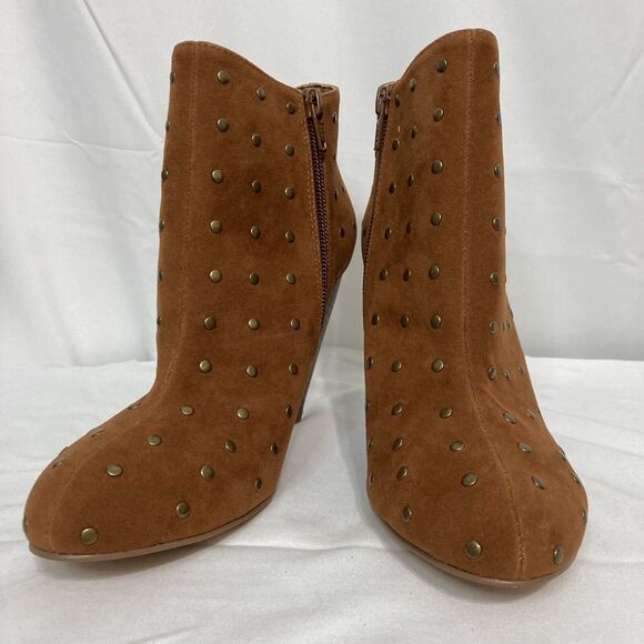 Vintage Studded Ankle Boots by Donna Salyer Size 6, heel 4" Zipper Suede Stylish - Picture 14 of 15